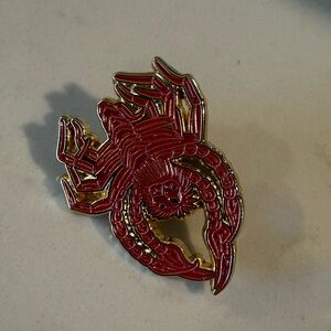 Red and Gold Baby Manticore Harry Potter Fantastic Beasts Enamel Pin